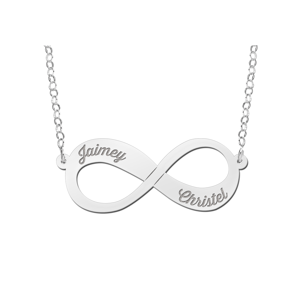 Infinity ketting van zilver