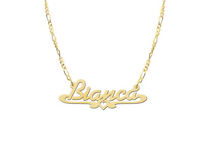 Gouden naamketting model Bianca2 Gouden naamketting model Bianca2