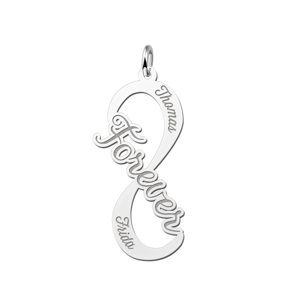 Zilveren Forever infinity hanger