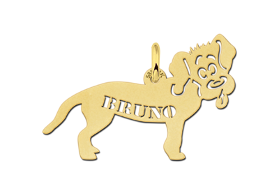 Gouden hanger hond