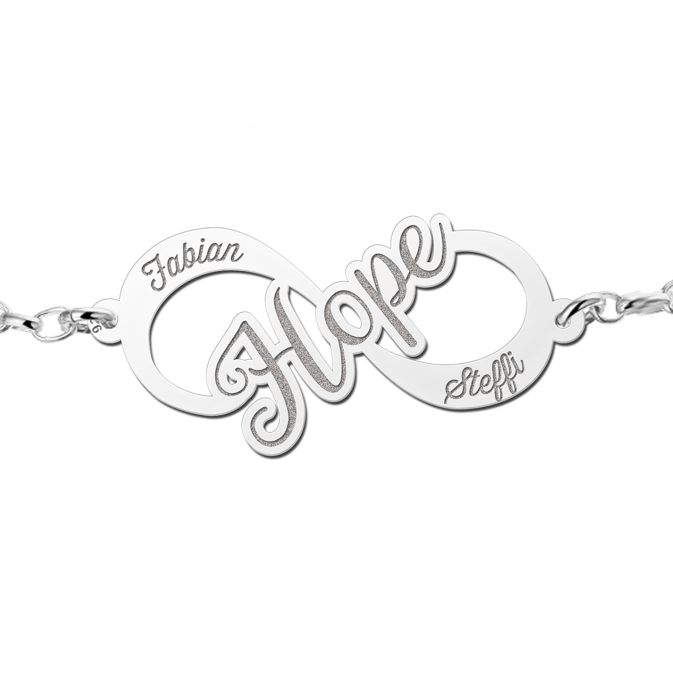 Zilveren armband infinity Hope2 Zilveren armband infinity Hope2
