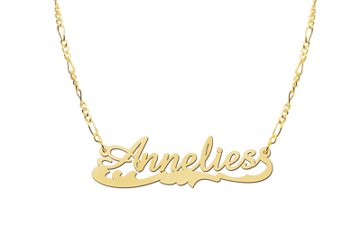Gouden naamketting model Annelies2