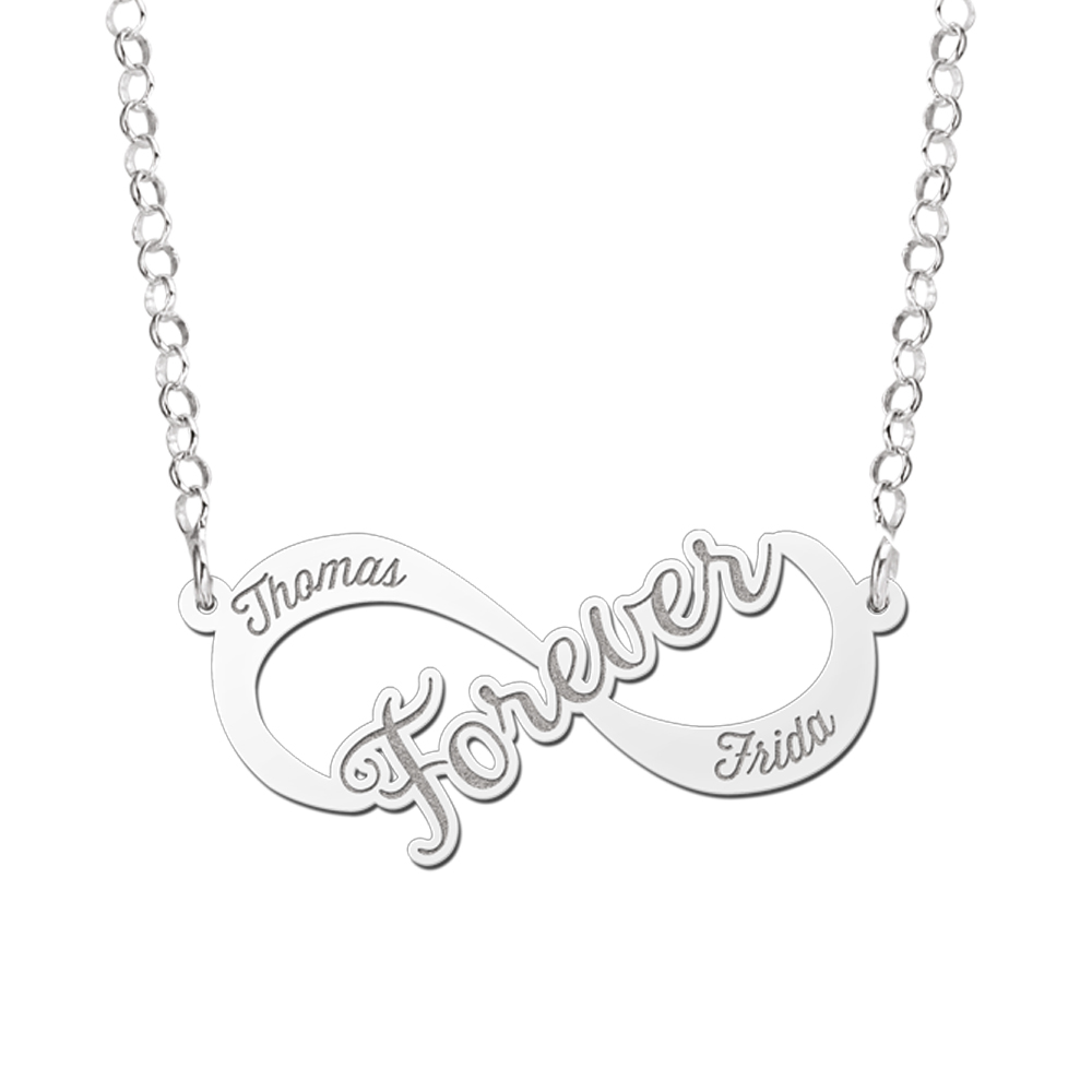 Zilveren Forever infinity ketting