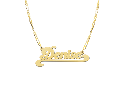 Gouden naamketting model Denise2