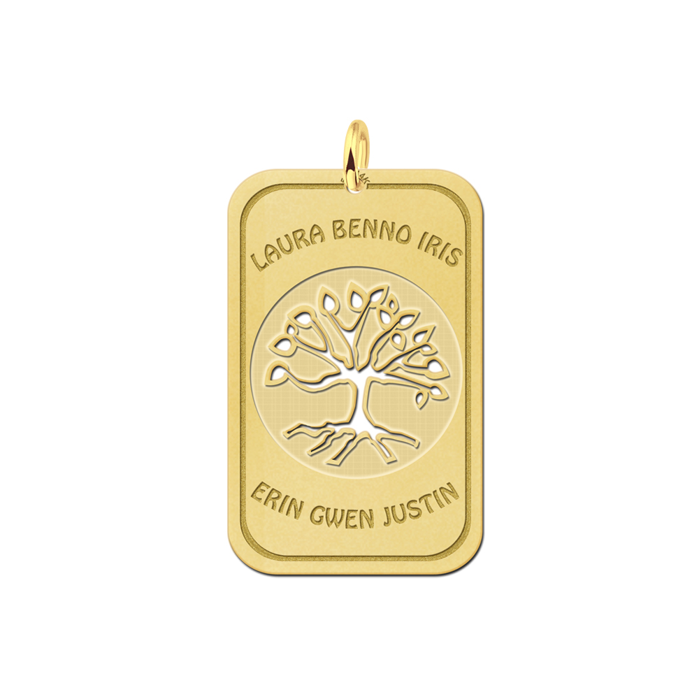 Gouden Tree of Life Dogtag