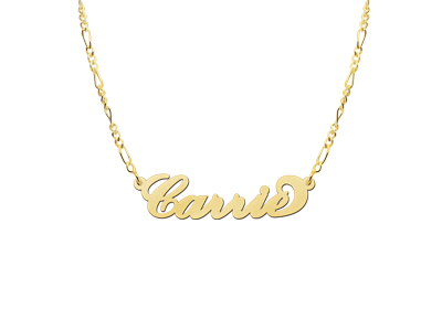 Gouden naamketting model Carrie2