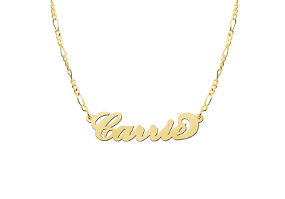 Gouden naamketting model Carrie2 Gouden naamketting model Carrie2