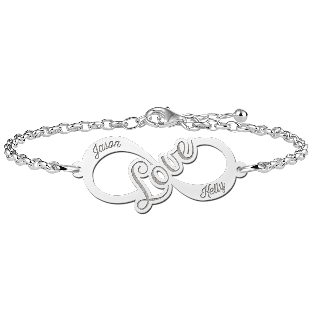 Zilveren armband infinity Love Zilveren armband infinity Love