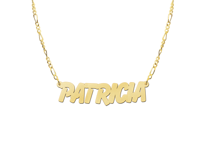 Gouden naamketting model Patricia2