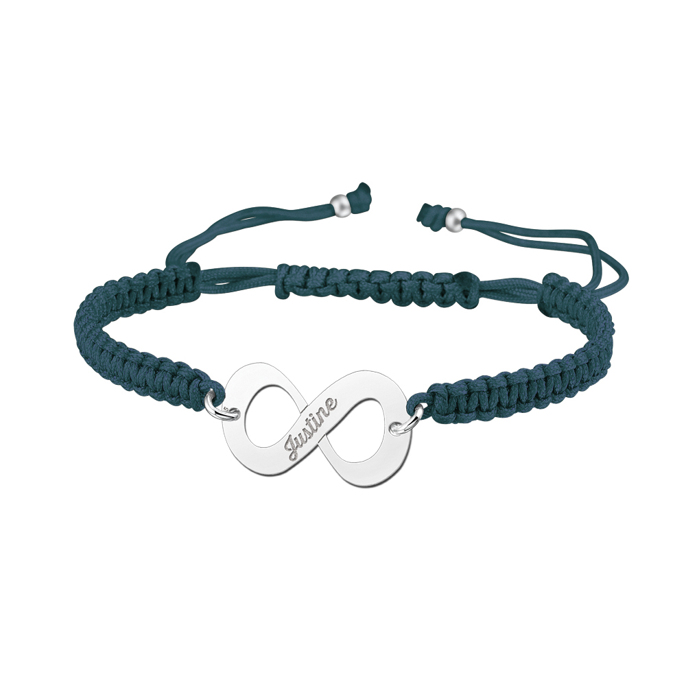 Zilveren armband infinity shamballa