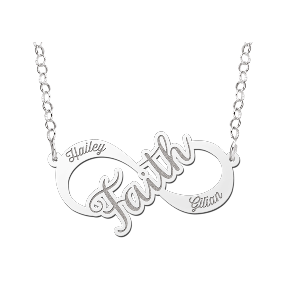 Zilveren Faith infinity ketting Zilveren Faith infinity ketting