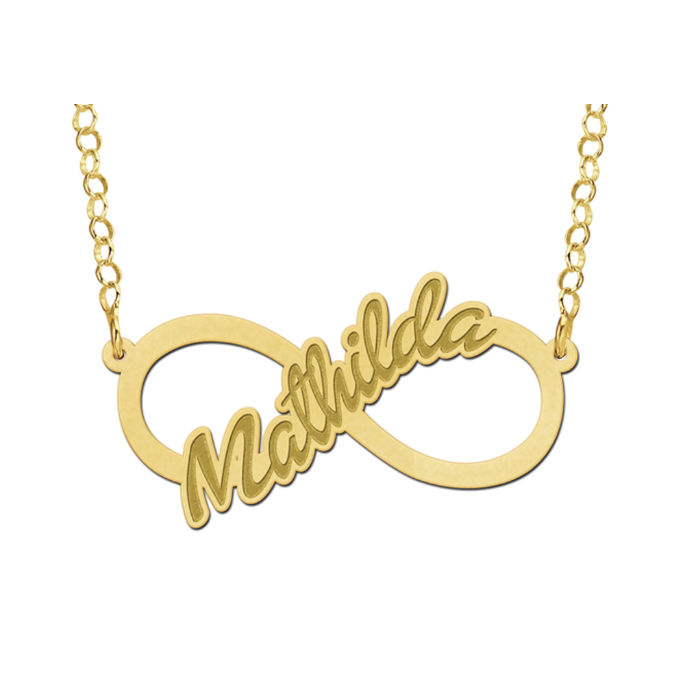 Infinity ketting goud met naam Infinity ketting goud met naam