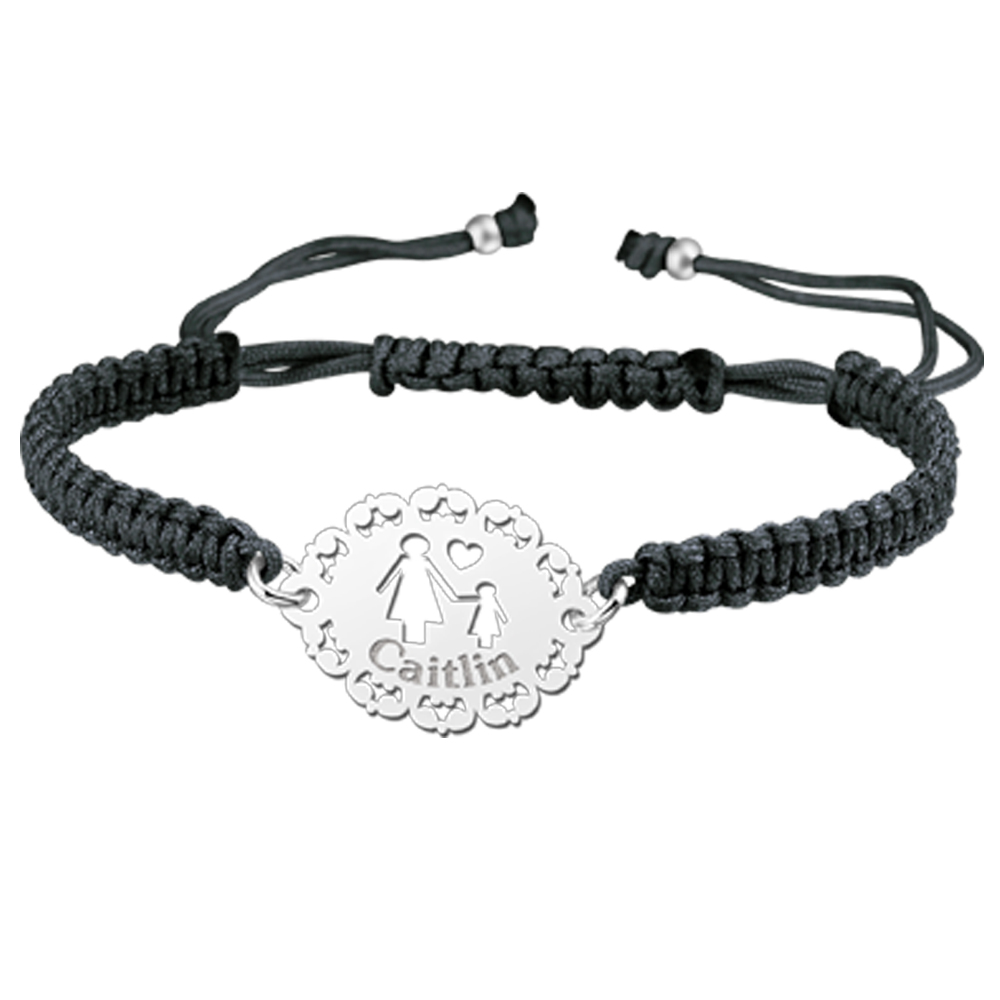 Shamballa armband zilver mama dochter